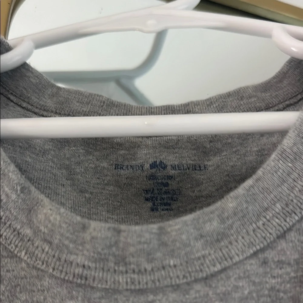Brandy Melville Gray Crewneck Tee - Picture 2 of 2